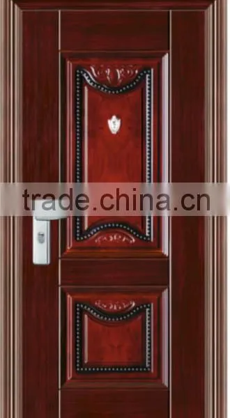 Laminate Steel Security Door Fill With Honeycomb Paper Exterior Fancy Steel Door photo-2