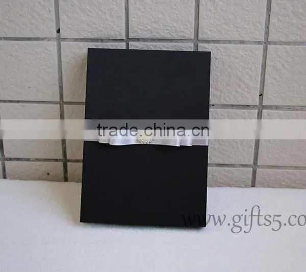 Custom Handmade Luxury Black Wedding Invitation Gift Boxes photo-6