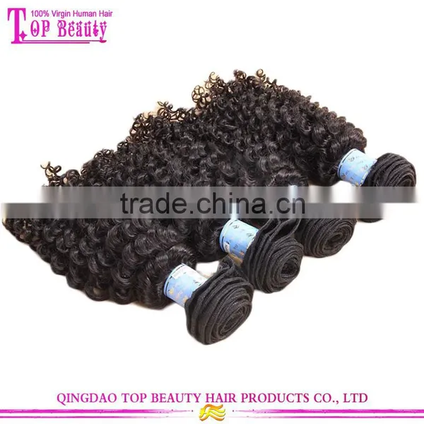 Unprocessed Soft Touch 12 Inches Virgin Chinese Human Hair Weave 6a Natural Color Chinese Kinky Curly Hair photo-3
