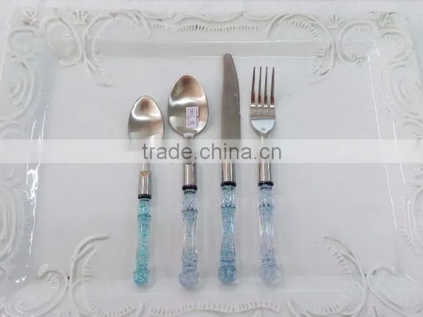 High Quality Plastic Handle Stainless Steel Cutlery Set photo-2