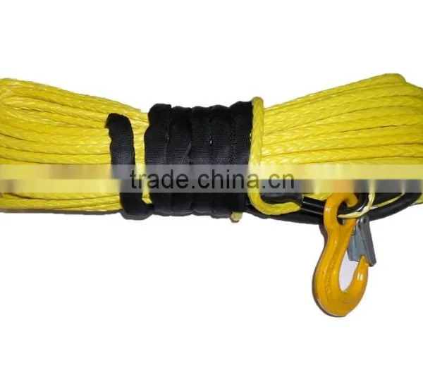 12 Strand UHMWPE Rope Synthetic Winch Line With Rock Guard Sleeve Free Shipping