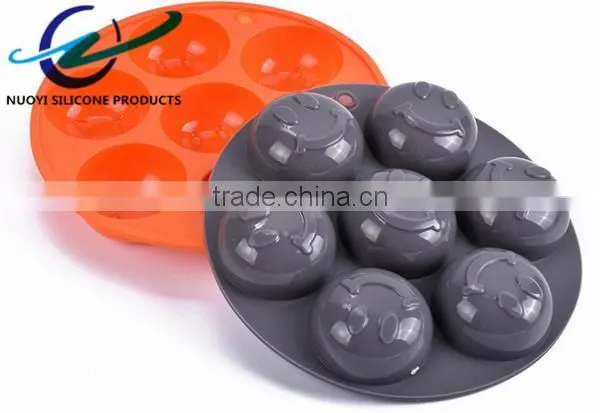 Round Smile Face Mini Cake Mold Silicone photo-4