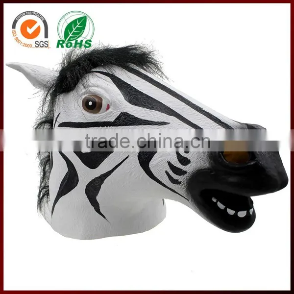 Anti-dust Latex Wild Animal Zebra Face Party Mask Children Size photo-3