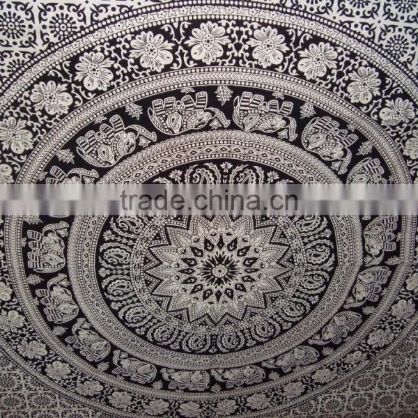 Tapestry Twin Bedspread Cotton Printed Single Dorm Bed Cover Manufacturing Tapestries Indian Exporter Rich Art And Craft photo-3