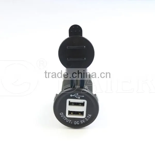 White 5V 3A USB Charger Socket, Double Port USB Socket* photo-2