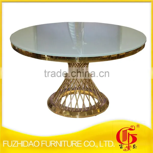 Stainless Steel Frame With Tempered Glass Top Banquet Table photo-5