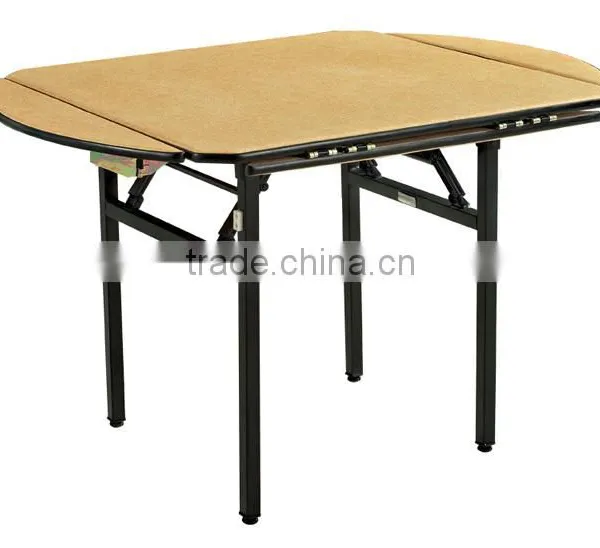 Hot Sale PVC Covered Plywood Square/Round Folding BanquetTable QZ6008 photo-2