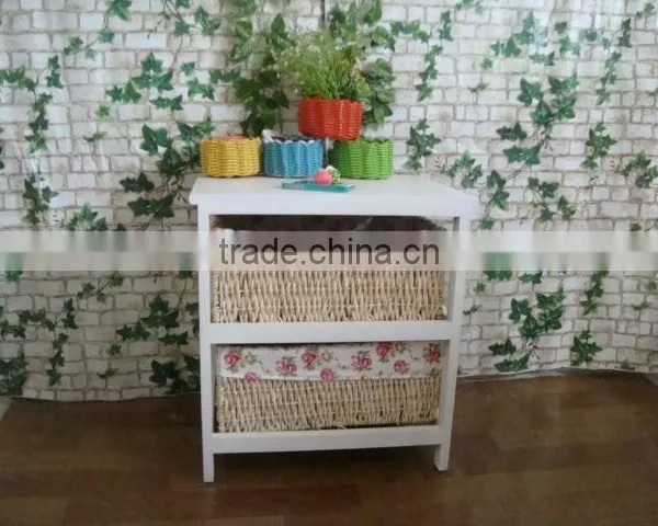 Hot Sale Modern Style White Wooden Cabinet With 2 Drawer photo-5