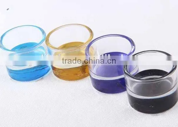 Colorful Round Glass Candle Holder photo-3