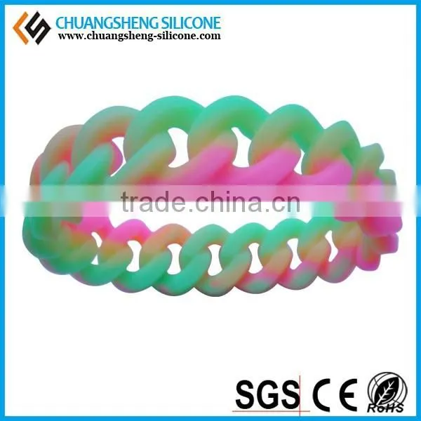 2015 Wholesale Fashion Twist Braided Silicone Bracelet ,wristband China photo-2