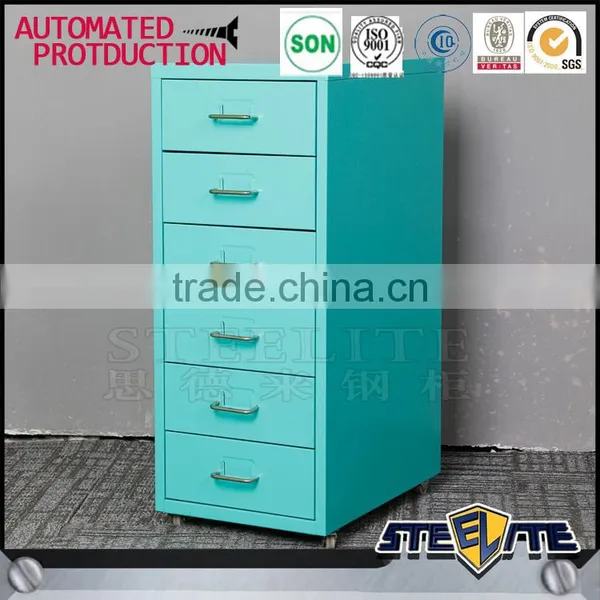 Bedroom Furniture Decoration Wholesale 6 Drawer Mobile File Cabinet With Wheels photo-4