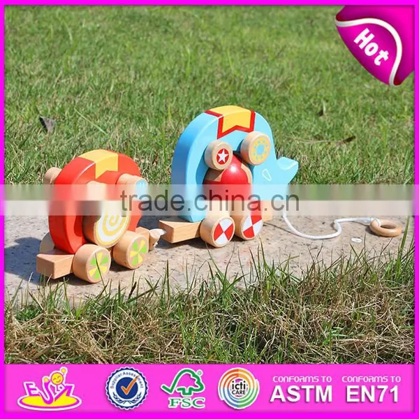 Деревянный таск-карабанчик с кубиками 2015 года, деревянный DIY-игрушка для детей, которую можно таскать и толкать, забавная недорогая деревянная таск-игрушка для младенцев W05B075-A1 photo-4