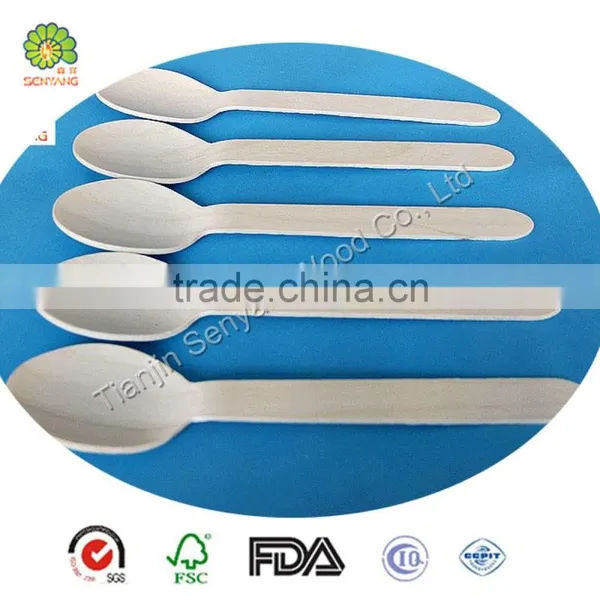 Blank Paper Wrapped Birch Wooden Ice Cream Spoon photo-5