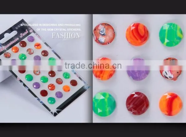 Factory OEM Crystal Diamond GEM Rhinestone Self Adhesive Sticker photo-5