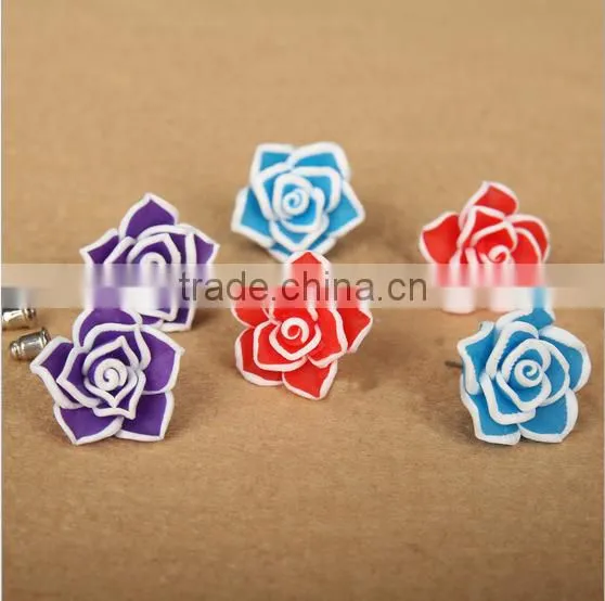 45mm Big Frangipani Flower Clay Charms Diy Custom Polymer Clay Beads 2016 Clay Jewelry Accessories photo-3