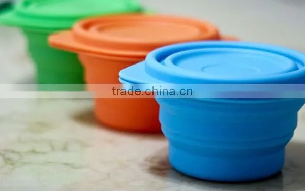 OEM, Many Colors,Silicone Baby Suction Bowls With Lid,kids Silicone Bowl photo-3