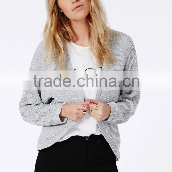Loose Fit Long Sleeve High Quality Cardigan Lady Blouse photo-2