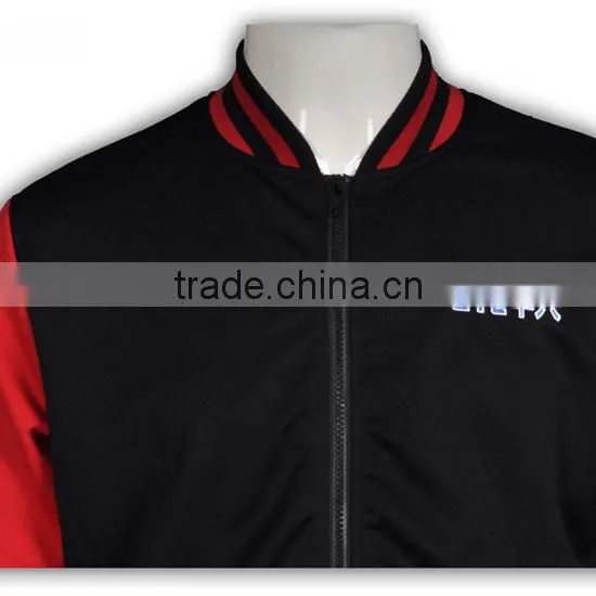 BSCI High Quality Leaver Baseball Jacket Satin Custom Leather Sleeve photo-6