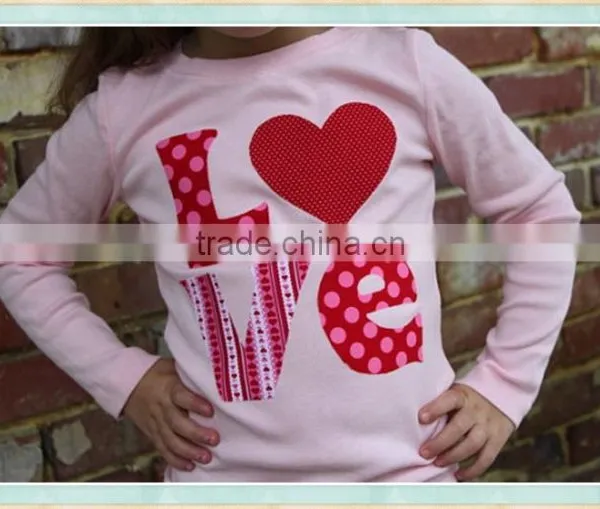 Valentine Ruffle Raglan Baby Clothing Wholesale Children's Boutique Clothing