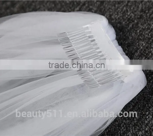 2017 Wholesale New Grance Long Lace Bridal Wedding Veil Tulle photo-4