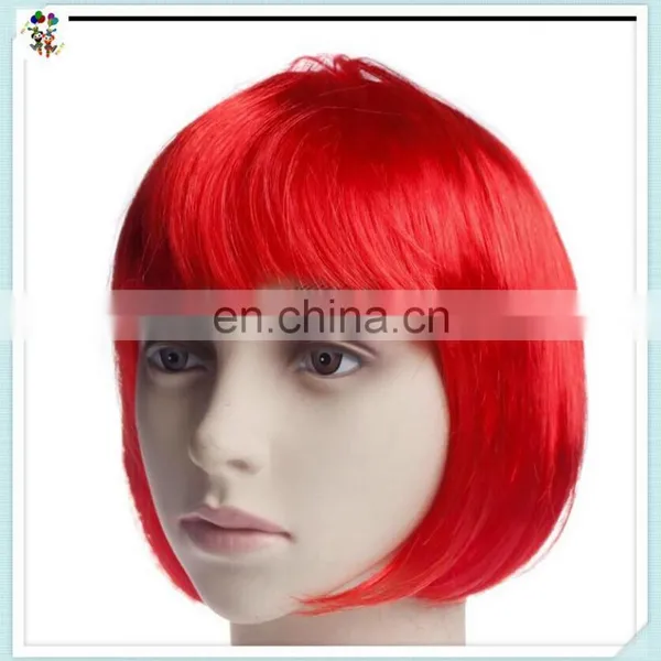 Cheap Short Bob Red Synthetic Carnival Party Wigs HPC-0036 photo-4