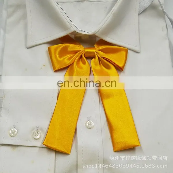 Black Silk Self Tie Bow Tie for Girls photo-6