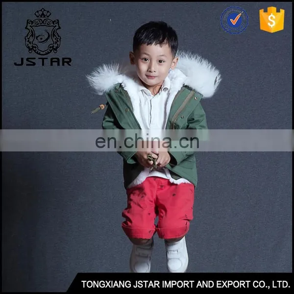 China Cheap Raccoon Fur Jacket Parka Best Warm Children Winter Coat