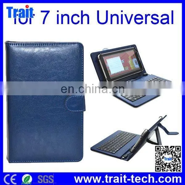 7 Inch Tablet PC Crystal Texture PU Leather Keyboard Case With Holder and Micro USB Cable,7 Inch Keyboard Case for Android Table photo-3