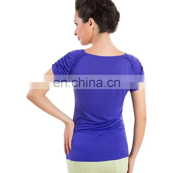 2015 Factory Direct Price Wholesale 100% Cotton Cartoon Evil Queen Royal Blue Top photo-2