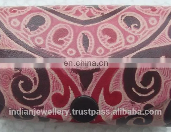 Embossed Leather Lipstick Cosmetic Mirror Case Manufacturer Exporter photo-3
