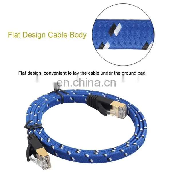 15m Gold Plated CAT-7 10 Gigabit Ethernet Ultra Flat Patch Cable for Modem Router LAN Network photo-4