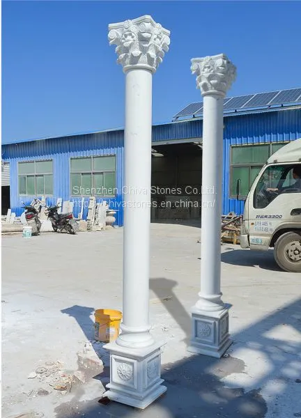 Hollow /Solid Pillars Marble Column Corinthian Capital Column photo-2