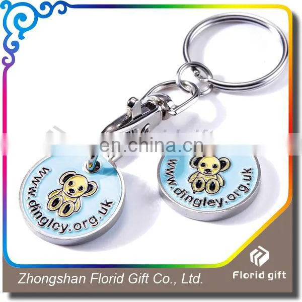 New Promotional Gift Custom Production Metal Custom Trolley Token Coin Keychain photo-3