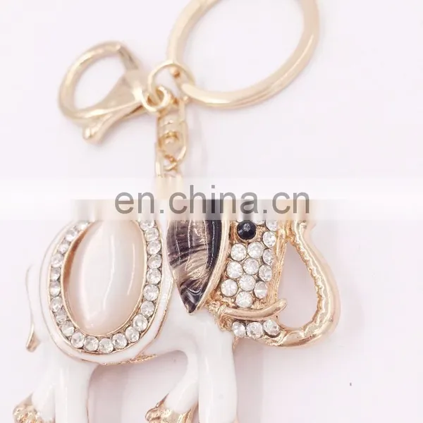 Popular Auspicious Color Elephant Charm Pendant Purse Bag Car Key Ring Chain photo-3