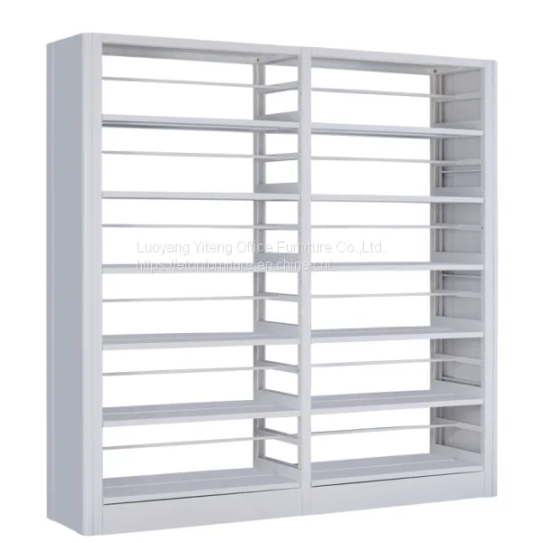 Library Double Sided Steel Book Rack Classic Bookshelf photo-4