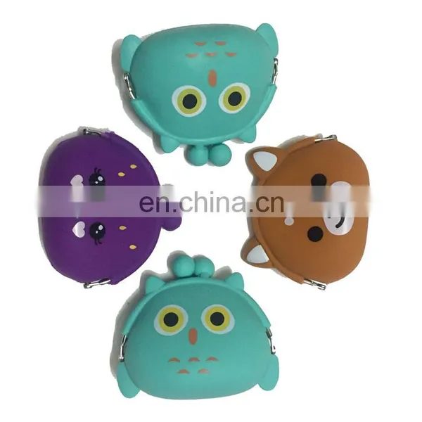Customized Women Gentle Cartoon Piggy Coin Bank Case Metal Clip Silicone Wallet Purse photo-5