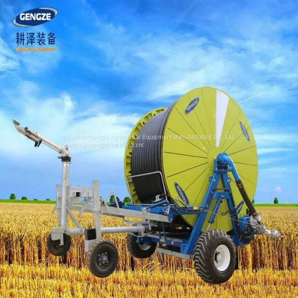 Agricultural hose reel irrigation system traveling water hose reel rain spray irrigation machine