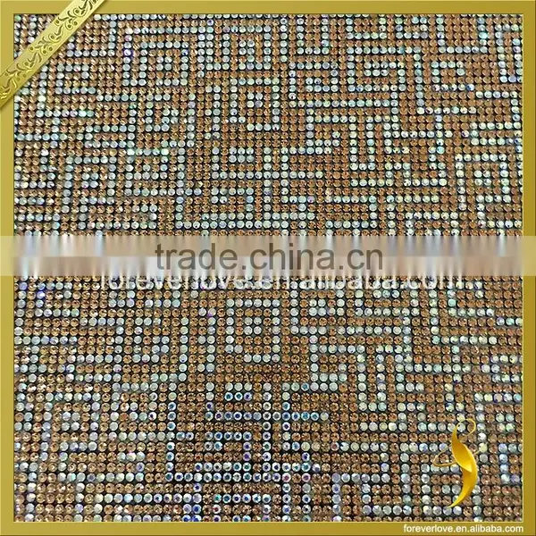 China Iron On Crystal Sheet Rhinestone Mesh Hot Fix FRM-187 photo-2