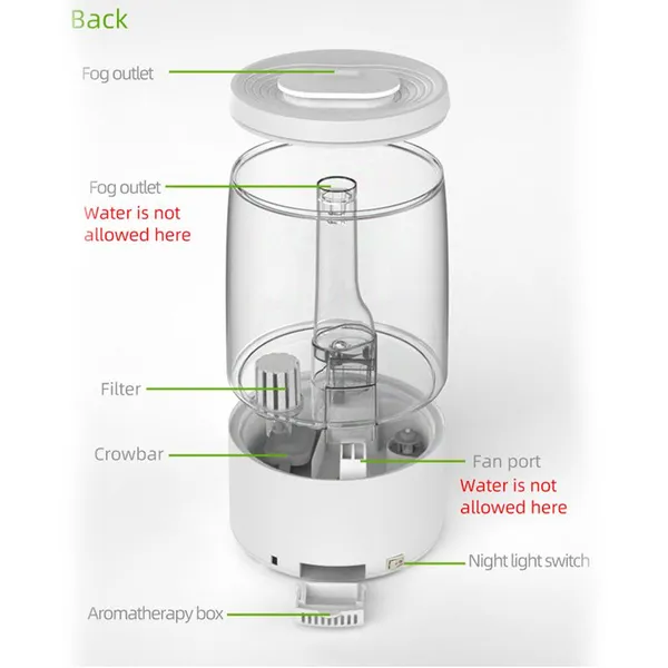 Air Humidifiers Wholesale Fast Delivery 12pcs/carton 3.5L Color Changing Essential Oil Diffuser Air Humidifier photo-4