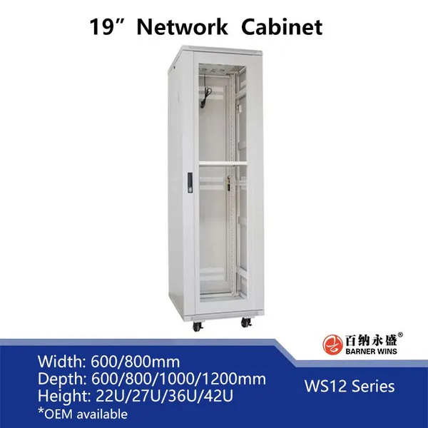 Factory OEM 19inch Network Server Cabinets WS12 Server Racks 22U/42U for Network