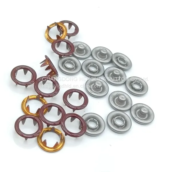 HLD Factory Wholesale Colorful BRASS 16L 18L Cap Prong Snap Button for Clothes photo-4