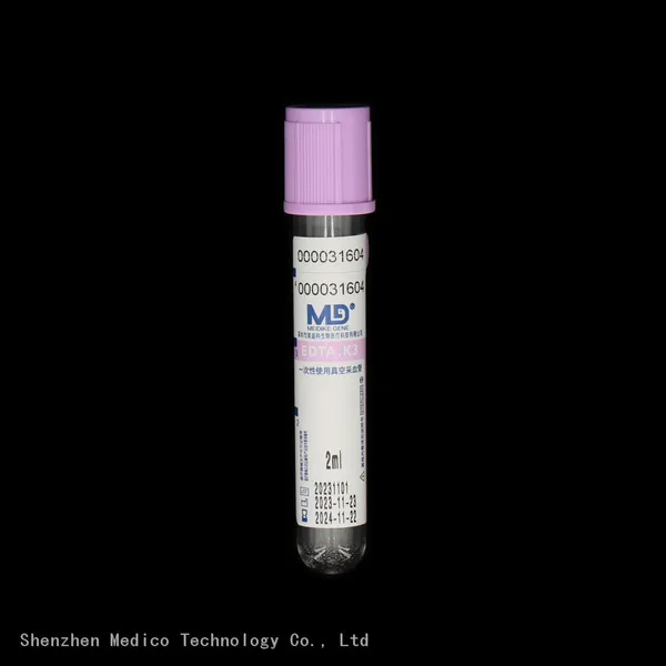 K2/K3 EDTA Tube Disposable Medical Vacuum Whole Blood Collection Tube With Purple Cap photo-2