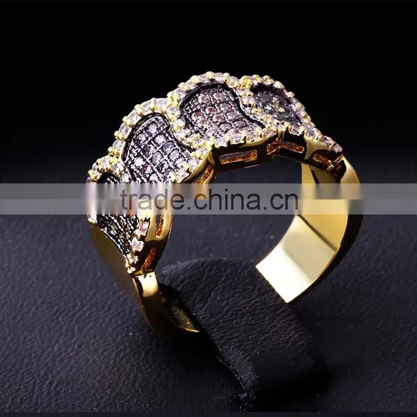 Good Price Item Jewelry Fashion Zircon Colorful Party Ladies Unique Brass Ring photo-3