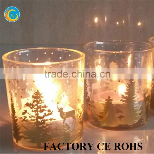 Clear Glass Candle holders for candles/Christmas favors