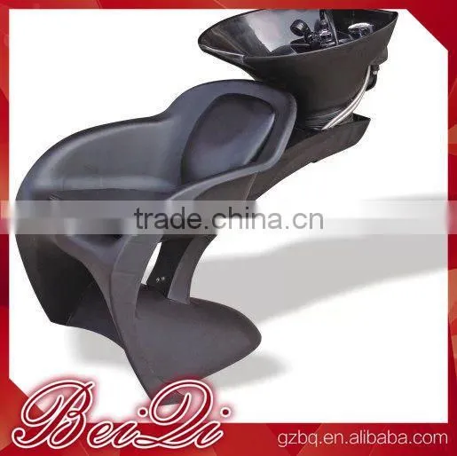 Morden and Fancy Fiber Glass Hairdressing Shampoo Basin Black or White Plastic Shampoo Chair photo-2
