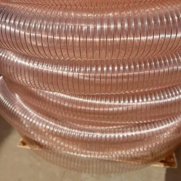 Flame Retardant Polyurethane Hose Reinforced Pipe Flexible Pu Dust Ventilation Pipe PU Flexible Ducting photo-2