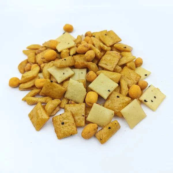 Factory Supply Assorted Baked Rice Cracker & Seasoned Peanut Mix, Multi Shape Savory Mixed Snack Blend, Custom Flavor photo-2