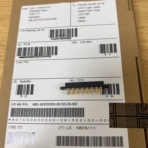 Harwin M80-40000000-08-322-00-000 8Pin 4.0mm Spacing Datamate Power Non Locking Screw High-power Power Connector