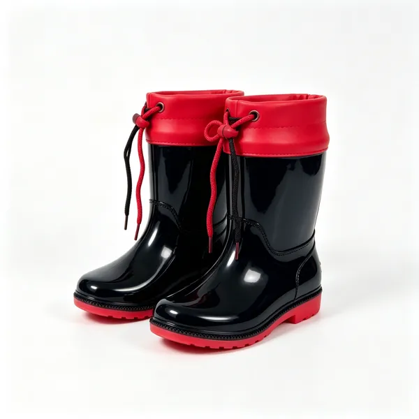 Proshield Work Kids Drawstring Rain Boots, Waterproof Tall Wellies With Adjustable Cuff for Boys