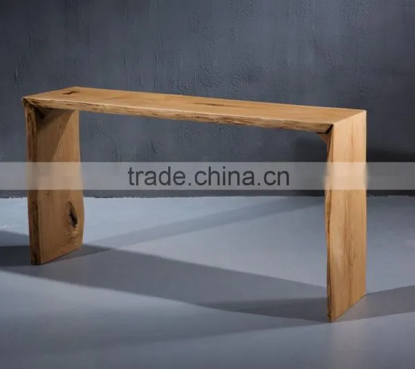 Good Quality Simple Modern Wooden Console Table I shaped For Home Use